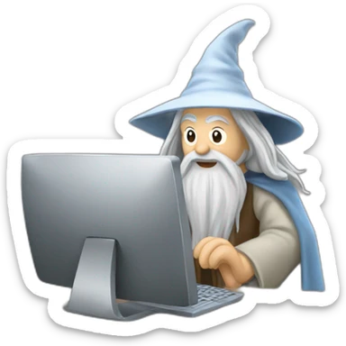 gandalf entering a computer sticker