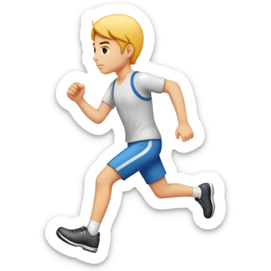 Person walking fast, speedwalking sticker