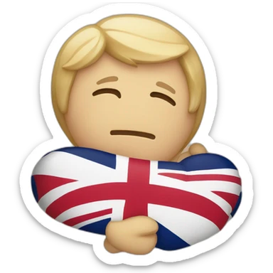 poland hugging united kingdom sticker