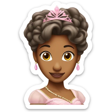 pink princess tiana sticker