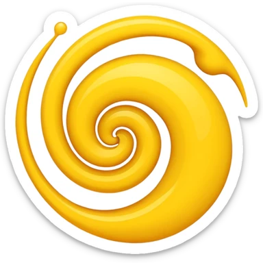 Yellow swirl sticker