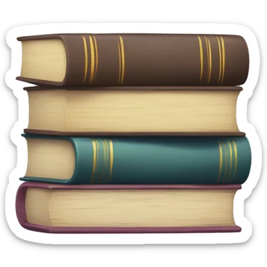 Stack of cute books sticker