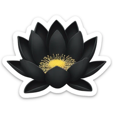 black lotus flower emoji sticker