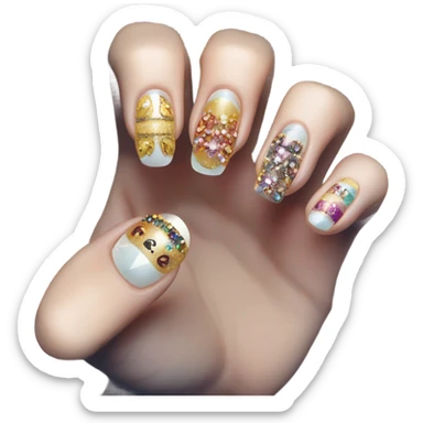 Fancy finger nails sticker