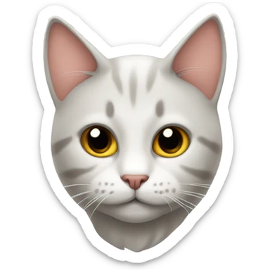gato com um laço  sticker