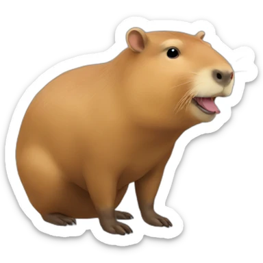 capybara-eat-McDonald sticker
