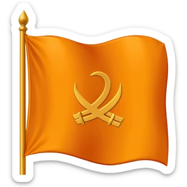 Use orange flag and sikh emoji this 🪯 and make sure emoji fit in Flag  sticker