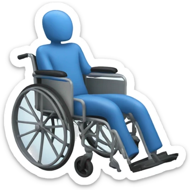 Bluey in a wheelchair  sticker