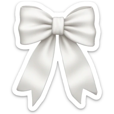 White bow sticker