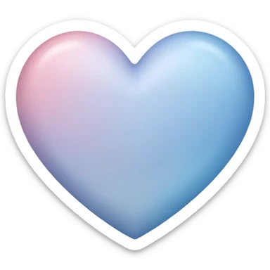 Heart-coloured-pastel-grey-blue-shade sticker