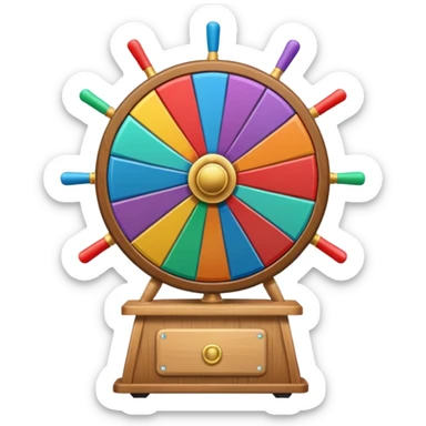 prize wheel front view sticker