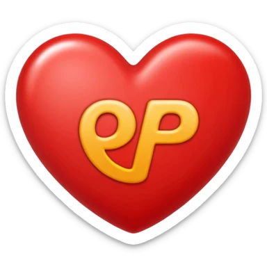 emoji herz mit buchstabe P drin sticker