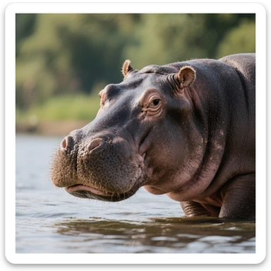 Hippopotamus sticker
