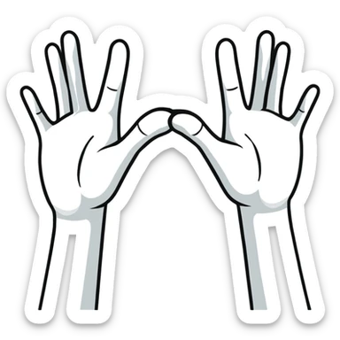 hands framing a shot like a director sticker