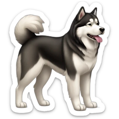 Dog Alaskan Malamute full-height sticker