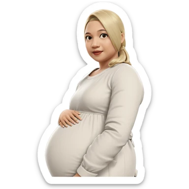 pregnant girl in a dress sticker