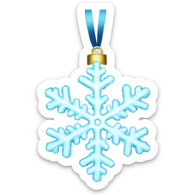 Snowflake Christmas bauble sticker