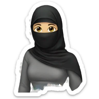 Girl with niqab sticker