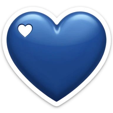navy blue heart sticker
