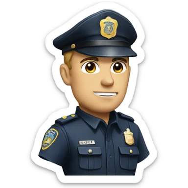 Policier mort sticker