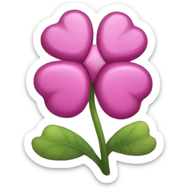 Pink clover sticker