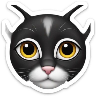 black girl cat with beautiful eyes sticker