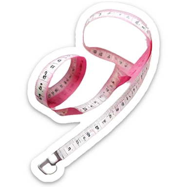 Pink measuring tape  sticker