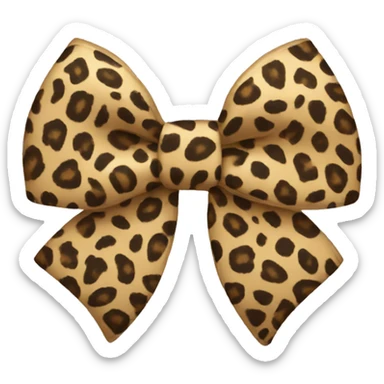 leopard bow sticker