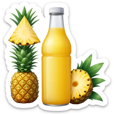 Pineapple juice bottle sticker
