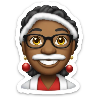 Oprah Winfrey as santa claus sticker