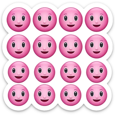 Pink emojis sticker