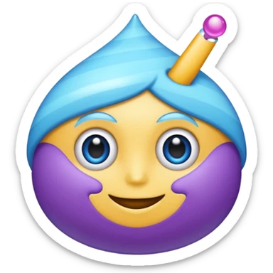 pirulito azul claro e roxo claro sticker