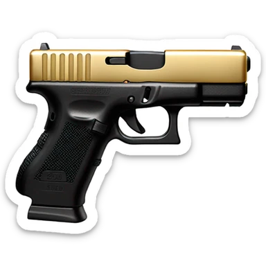Gold Glock  sticker