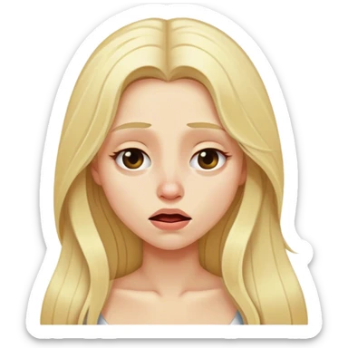 drunk blonde long hair pale sticker