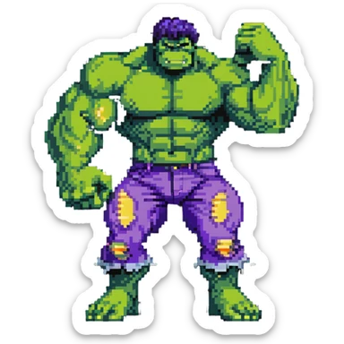 hulk superhero sticker