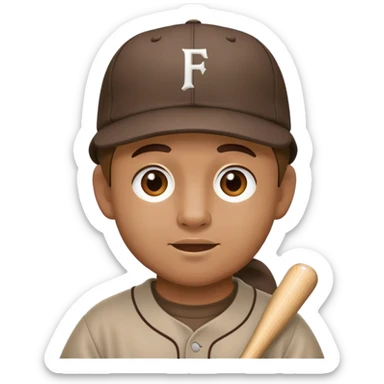 Friar playing baseball sticker