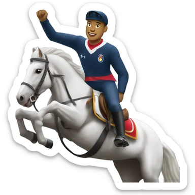 Mbappé sur un cheval sticker