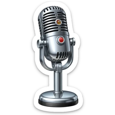 Vintage Microphone sticker