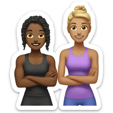 Best friend workout sticker