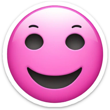 Smiley face pink sticker