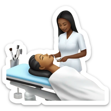 spa treatment at a cosmetologist sticker