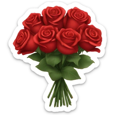 extravagant bouquet of red roses sticker