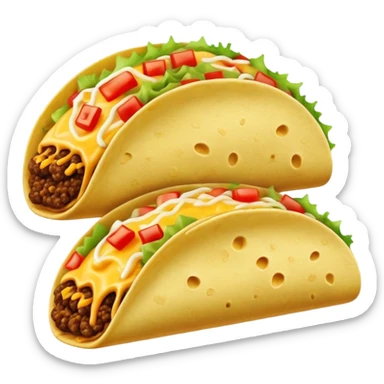 taco with extra cheese sticker