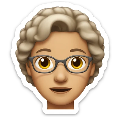 grandmother, light-brown hair, short sticker