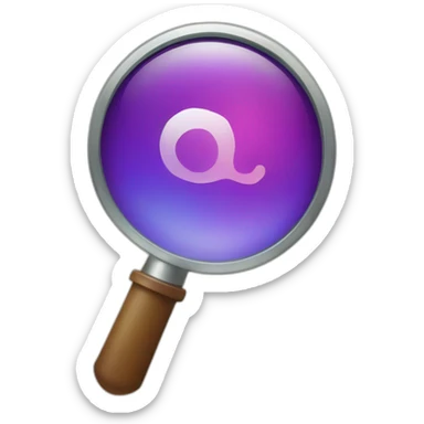 magnifying glass + instagram icon sticker