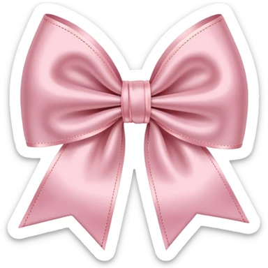 light pink ribbon bow sticker
