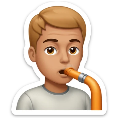 A nose that inhales exhaust fumes with power sticker