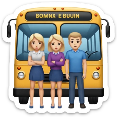 A man throwing one woman under a bus  sticker