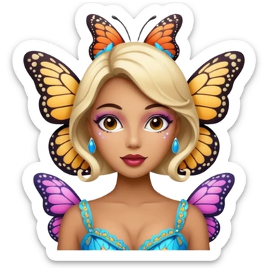 the miss  pageant butterfly lady sticker