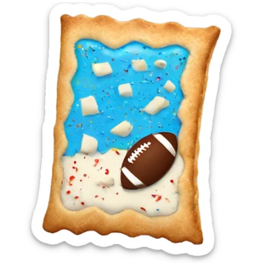 Poptart with a football sports sticker